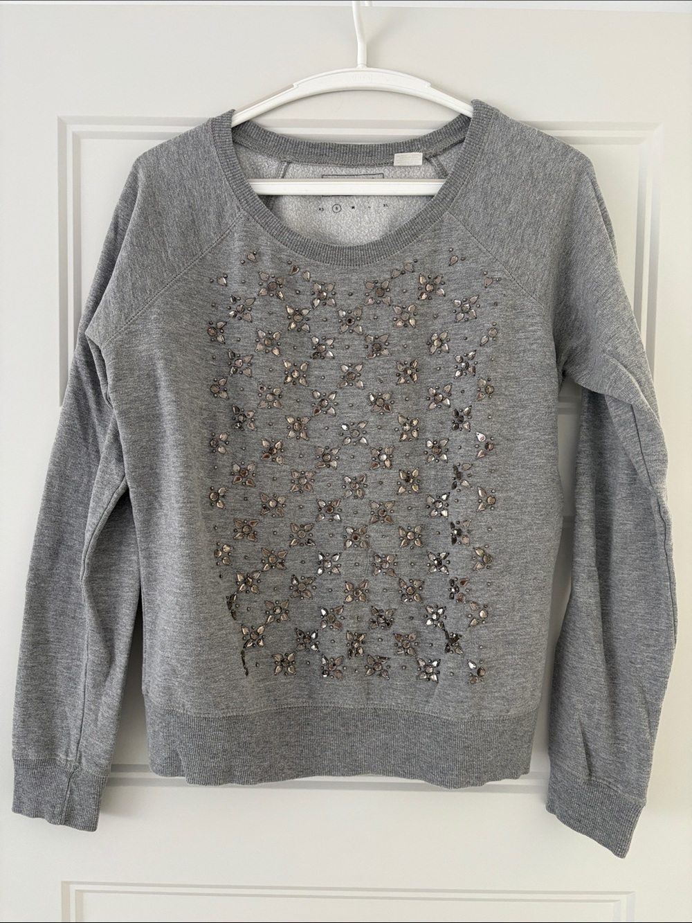 FC Jeans Elegant Gray Women's Sweater with Embellishments